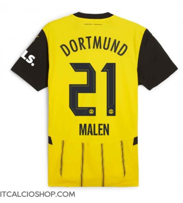 Borussia Dortmund Donyell Malen #21 Prima Maglia 2024-25 Manica Corta